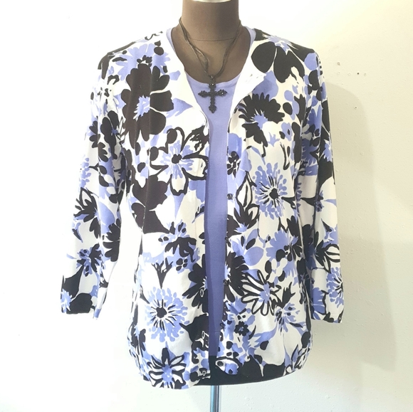 August Silk Cardigan Twinset 